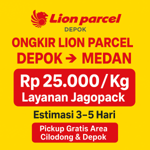 ongkos kirim lion parcel depok medan 25000