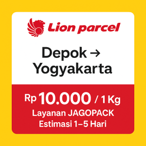 ongkos kirim lion parcel depok yogyakarta 10000